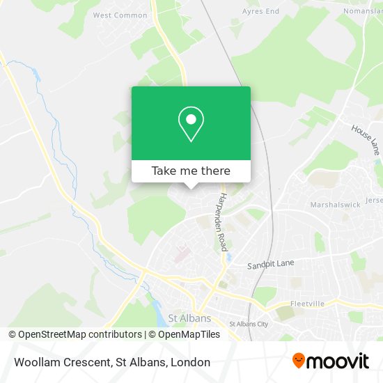 Woollam Crescent, St Albans map
