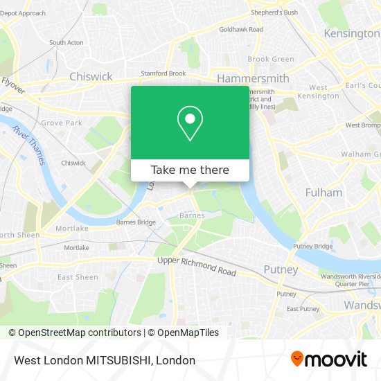 West London MITSUBISHI map