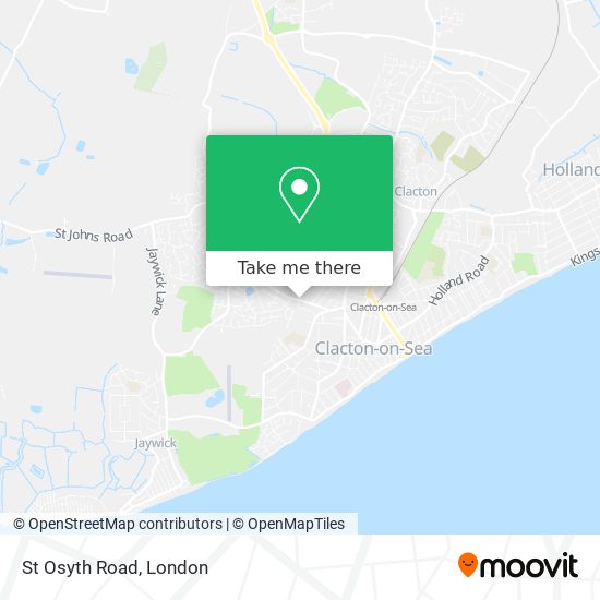 St Osyth Road map