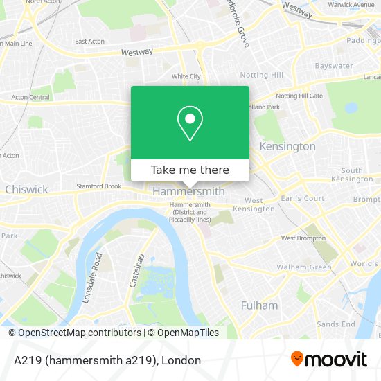 A219 (hammersmith a219) map