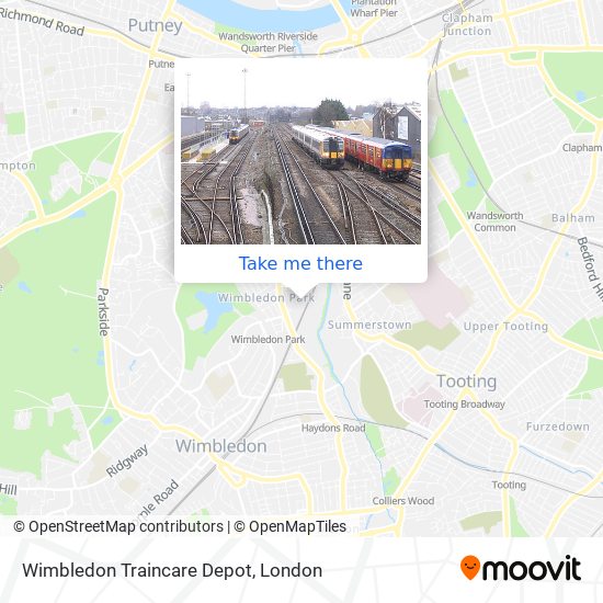 Wimbledon Traincare Depot map