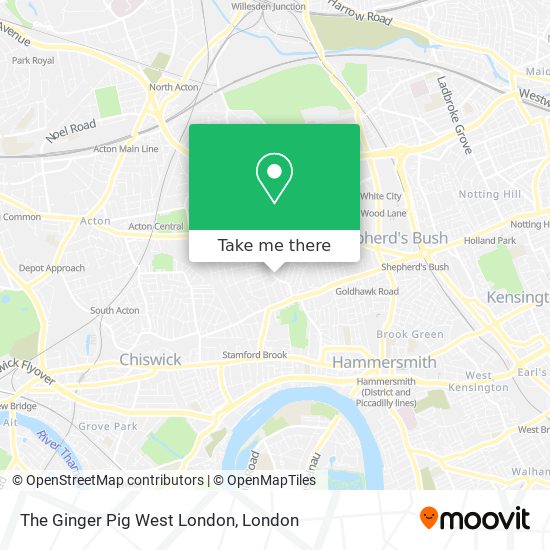 The Ginger Pig West London map