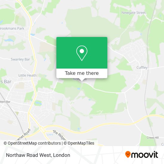 Northaw Road West map