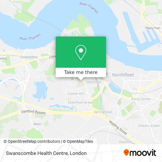 Swanscombe Health Centre map
