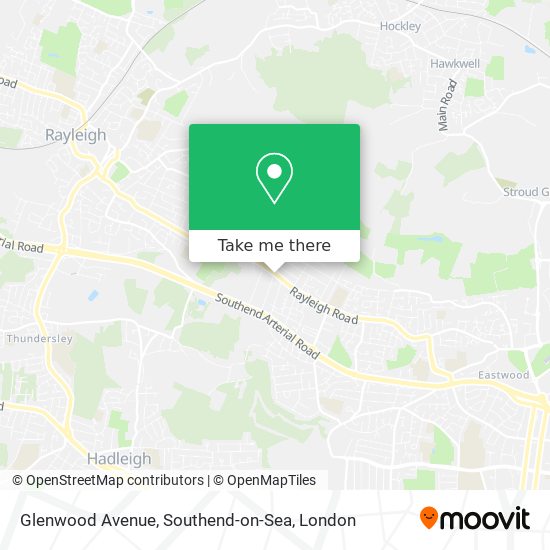 Glenwood Avenue, Southend-on-Sea map