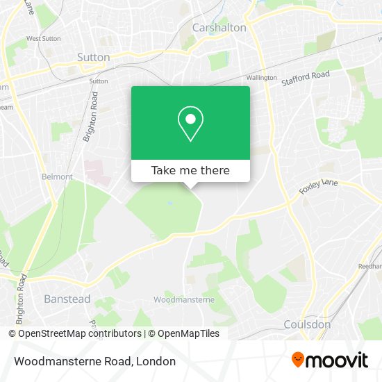 Woodmansterne Road map