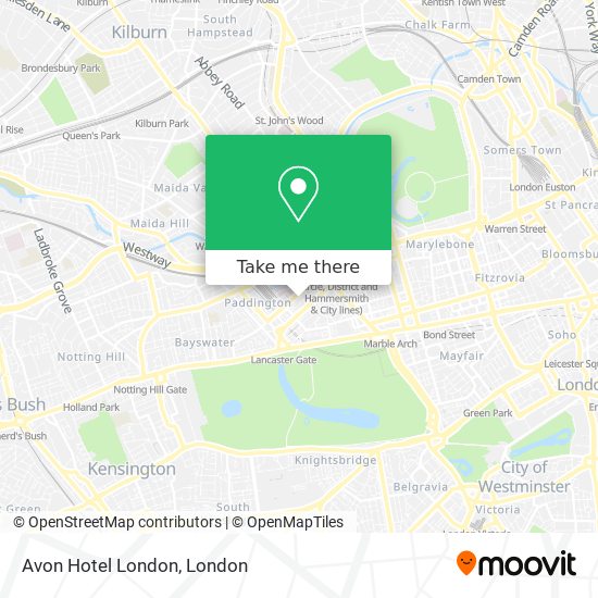 Avon Hotel London map
