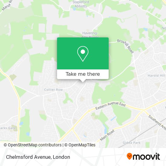 Chelmsford Avenue map