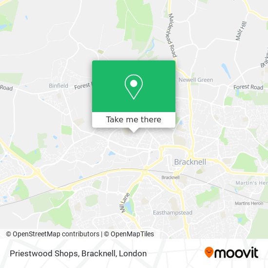 Priestwood Shops, Bracknell map