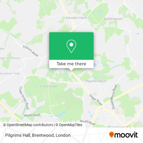 Pilgrims Hall, Brentwood map