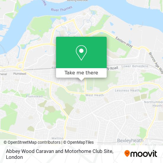 Abbey Wood Caravan and Motorhome Club Site map