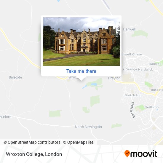 Wroxton College map
