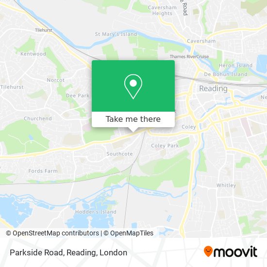 Parkside Road, Reading map