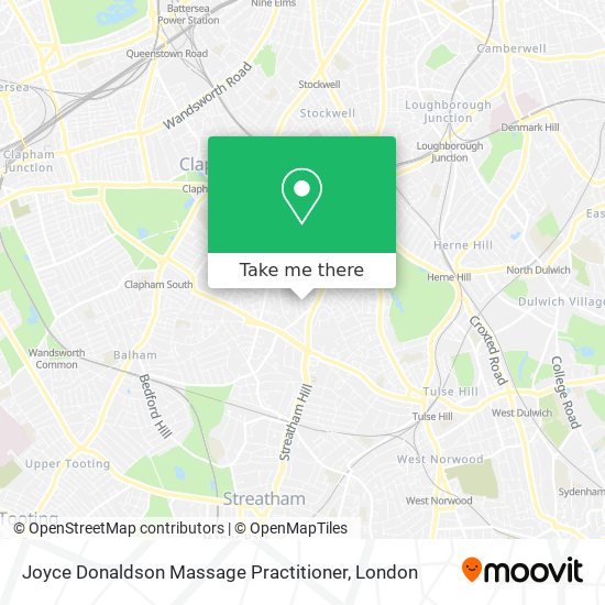 Joyce Donaldson Massage Practitioner map