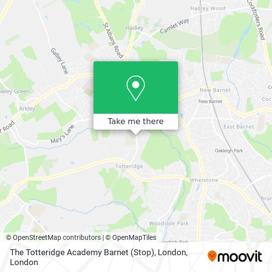 The Totteridge Academy Barnet (Stop), London map