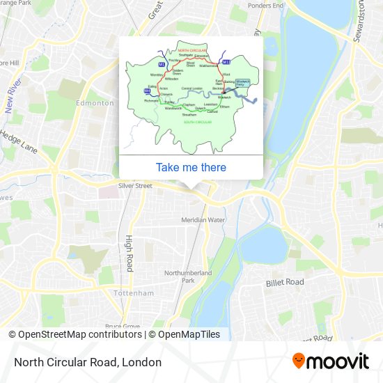 North Circular Road map