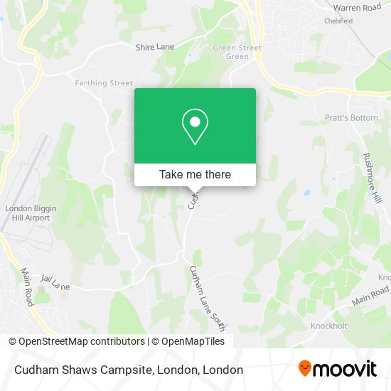 Cudham Shaws Campsite, London map