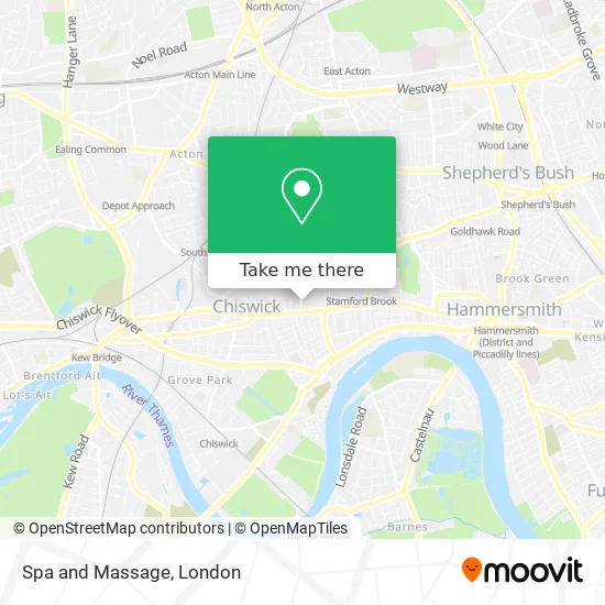 Spa and Massage map