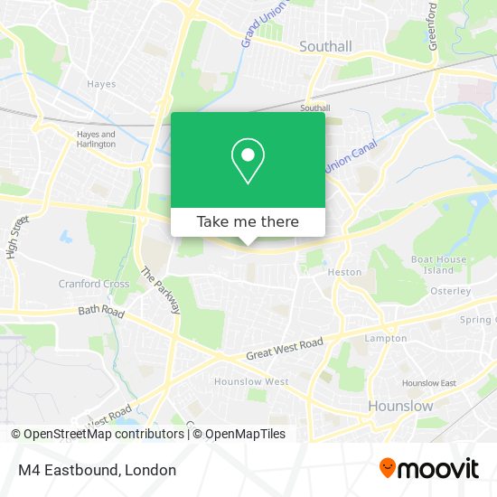 M4 Eastbound map