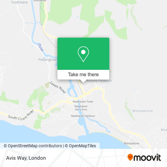 Avis Way map