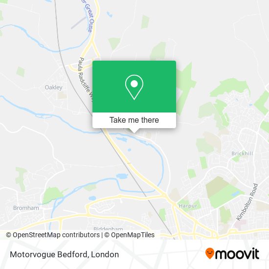 Motorvogue Bedford map