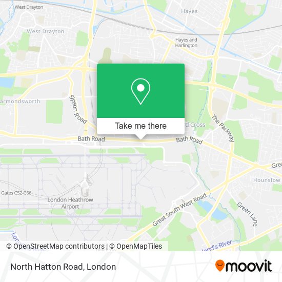 North Hatton Road map