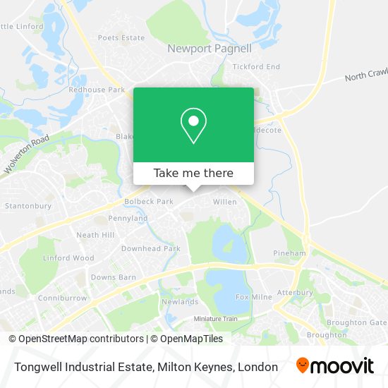 Tongwell Industrial Estate, Milton Keynes map