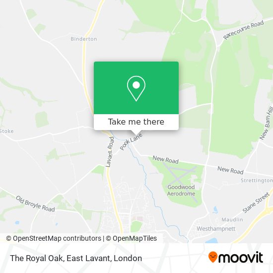 The Royal Oak, East Lavant map