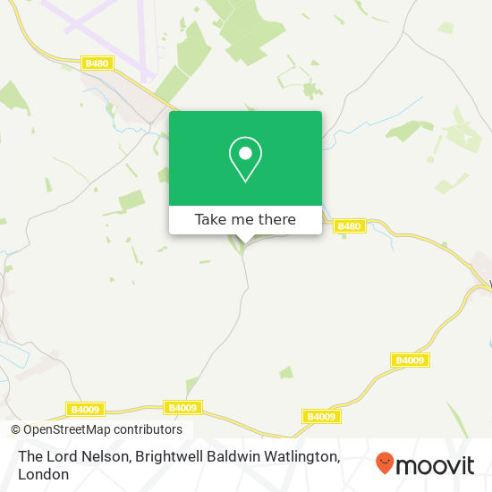 The Lord Nelson, Brightwell Baldwin Watlington map