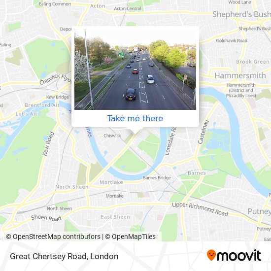 Great Chertsey Road map