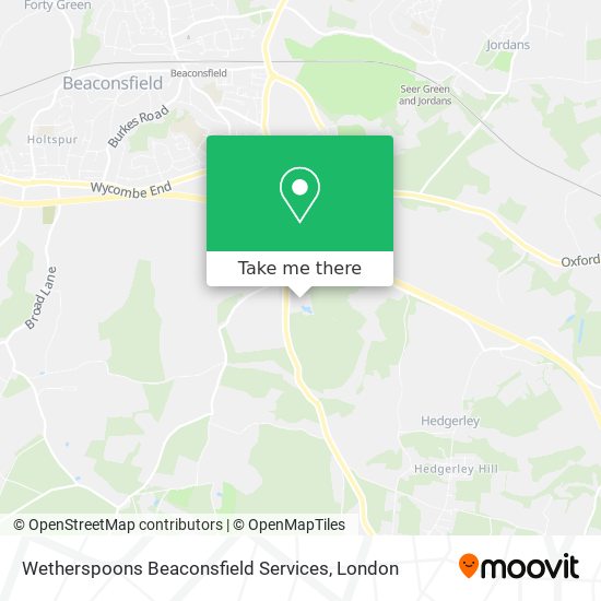 Wetherspoons Beaconsfield Services map