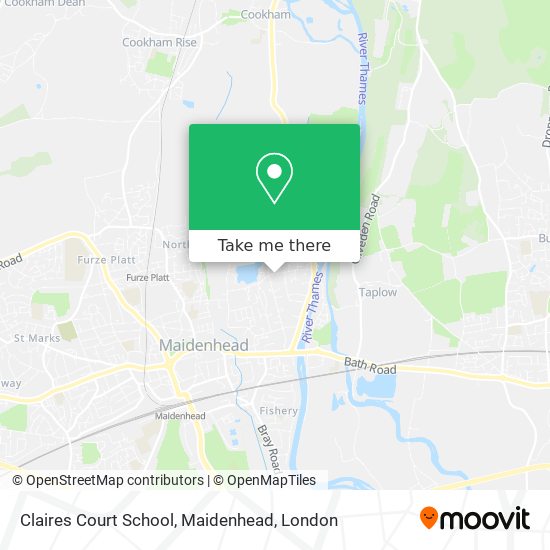 Claires Court School, Maidenhead map