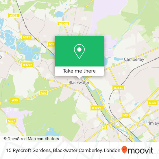 15 Ryecroft Gardens, Blackwater Camberley map