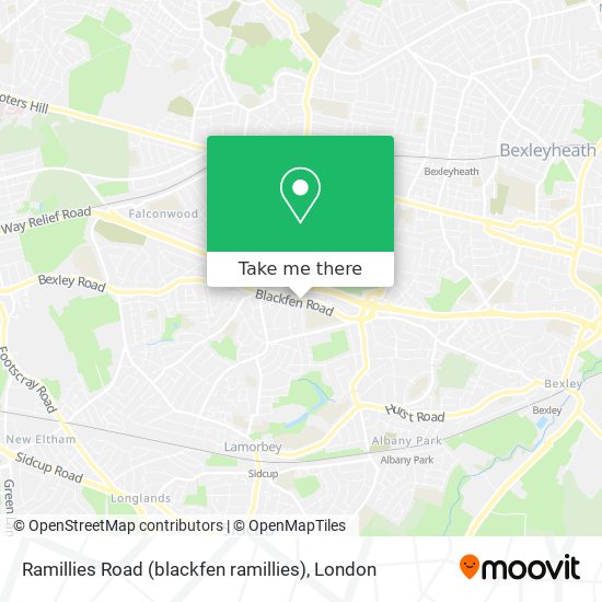Ramillies Road (blackfen ramillies) map
