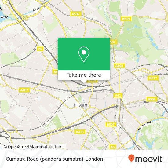 Sumatra Road (pandora sumatra), Hampstead London map