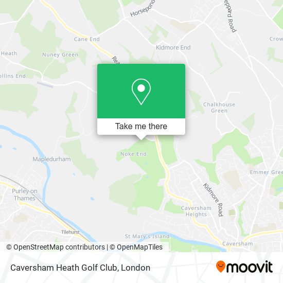 Caversham Heath Golf Club map