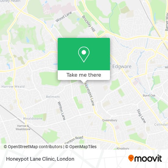 Honeypot Lane Clinic map