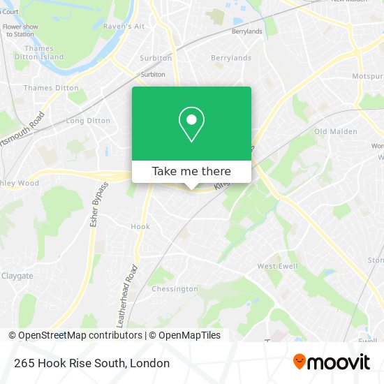 265 Hook Rise South map