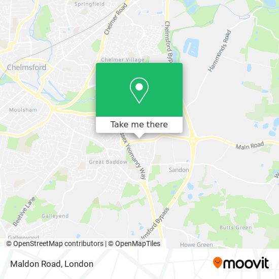 Maldon Road map