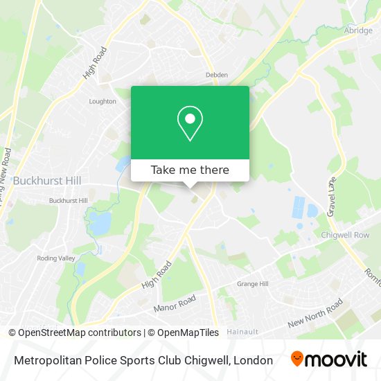 Metropolitan Police Sports Club Chigwell map