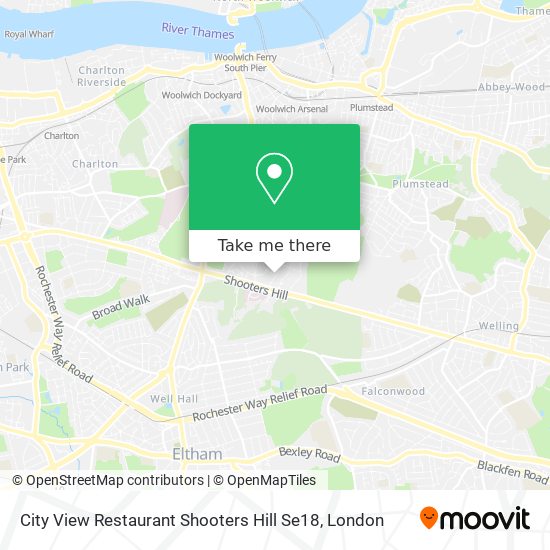 City View Restaurant Shooters Hill Se18 map
