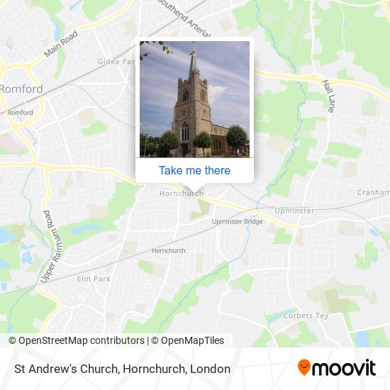 St Andrew's Church, Hornchurch map