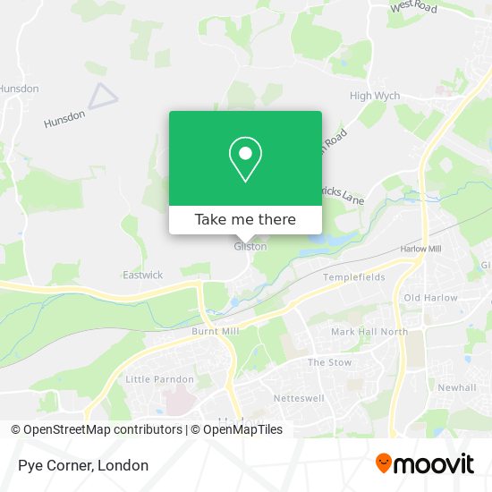 Pye Corner map