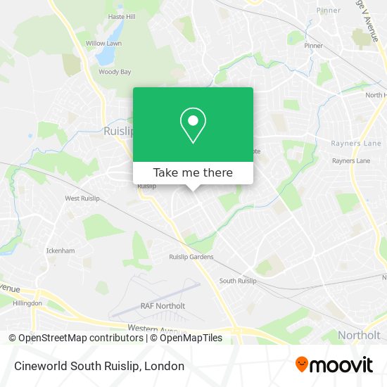 Cineworld South Ruislip map