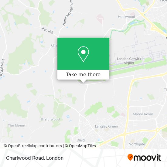Charlwood Road map