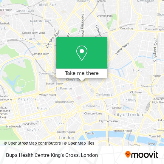 Bupa Health Centre King's Cross map