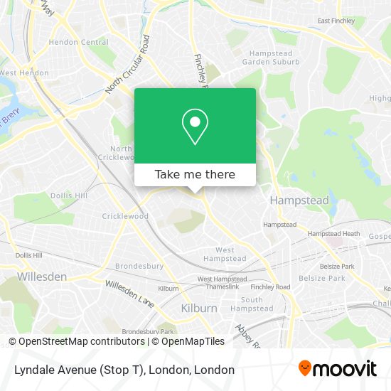 Lyndale Avenue (Stop T), London map