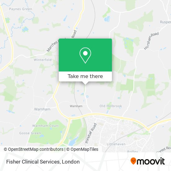 Fisher Clinical Services map