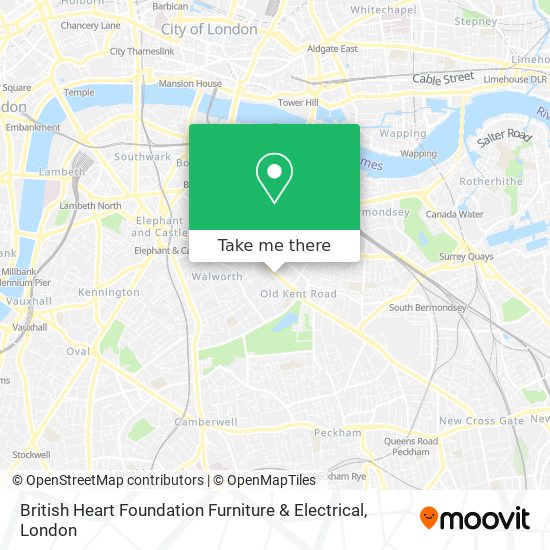 British Heart Foundation Furniture & Electrical map