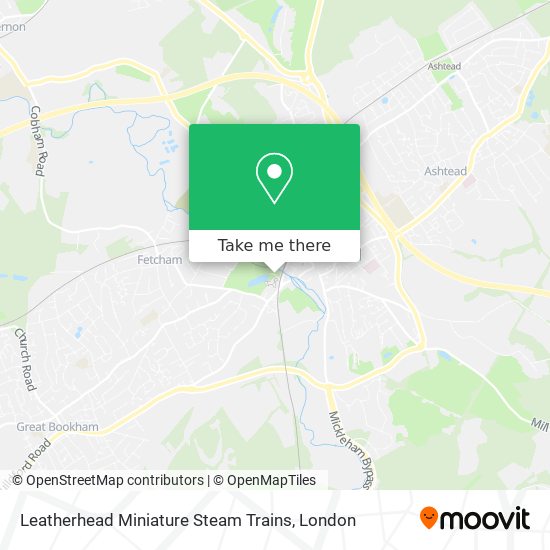 Leatherhead Miniature Steam Trains map